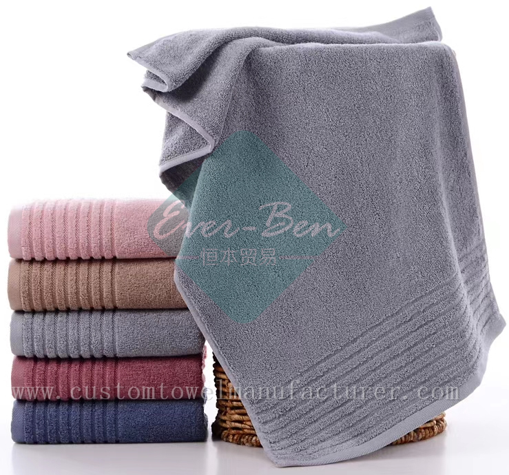 China Bulk Custom Bamboo plush bath towels Manufacturer|Bespoke Logo Grey Bath Bamboo Towels Exporter for Swizerlands Finlands Ireland America Australia